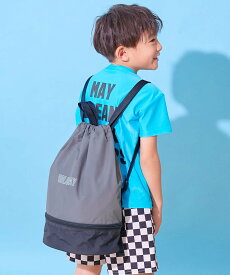 devirock 2層式 プールバッグ ナップサック 水着 プールグッズ ビーチバッグ デビロック 水着・スイムグッズ その他の水着・スイムグッズ ネイビー グリーン ブラック パープル ピンク グレー オレンジ カーキグリーン