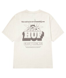 HUF GROW HEMP S/S TEE HUF ハフ Tシャツ ハフ トップス カットソー・Tシャツ ブラック ベージュ【送料無料】