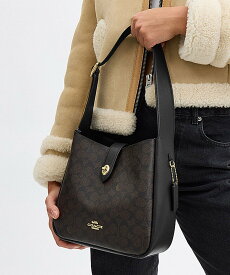 【SALE／70%OFF】COACH OUTLET 【公式】ハドリー コンバーチブル クロスボディ バッグ・シグネチャー キャンバス コーチ　アウトレット バッグ ショルダーバッグ ブラック【送料無料】
