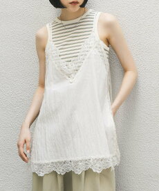 【SALE／20%OFF】KBF 『一部WEB限定カラー』ヴィンテージライクレースキャミソール ケービーエフ トップス キャミソール ベージュ ブラウン ブラック ホワイト【送料無料】
