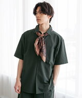 GLOBAL WORK クリーンサッカー/シャツ/5分袖/638142 グローバルワーク トップス シャツ・ブラウス ブラッ…