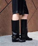 LE TALON 《追加》5cmワイドシャフトカバーブーツ ルタロン シューズ・靴 ブーツ ブラック ブラウン【送…