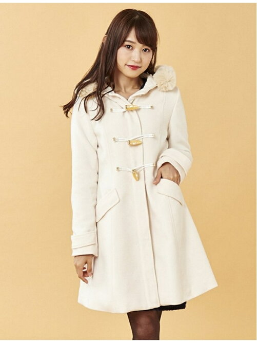 Cherite By Prime Pattern ダッフルフレアファーフードコート