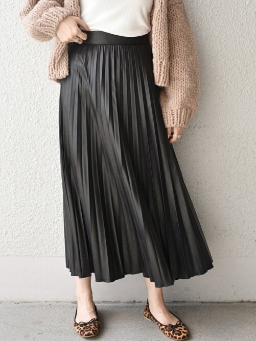 Ships フェイクレザープリーツスカート Rakuten Fashion 楽天