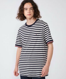 【SALE／50%OFF】TOMMY HILFIGER (M)TOMMY HILFIGER(トミーヒルフィガー) NATURAL TECH STRIPED TEE トミーヒルフィガー トップス カットソー・Tシャツ ネイビー【送料無料】