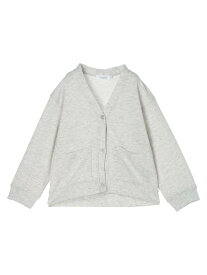 【SALE／50%OFF】Green Parks Kids ミニ裏毛Vネックカーディガン 24SS グリーンパークス トップス カーディガン グレー ブルー