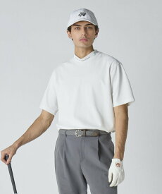 【SALE／50%OFF】UNITED ARROWS GOLF メンズ ロゴ ワイド ハイネック ポロシャツー吸水速乾ー ユナイテッドアローズ アウトレット スポーツ・アウトドア用品 ゴルフグッズ グレー ネイビー ホワイト【送料無料】