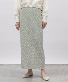 【SALE／25%OFF】LAKOLE フラワージャガードスカート ラコレ スカート ロング・マキシスカート ブラック ホワイト