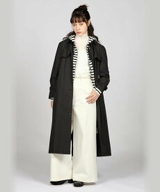 To b. by agnes b. WV47 MANTEAU ニュータイプライタートレンチ アニエスベー ジャケット・アウター トレンチコート ブラック【送料無料】