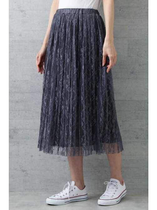 Natural Beauty Basic フラワーレースプリーツスカート Rakuten