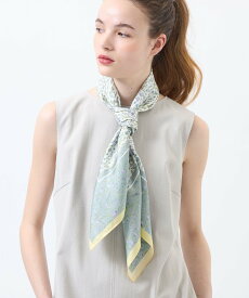 MACKINTOSH PHILOSOPHY Snowblue Garden シルクプリントスカーフ マッキントッシュ フィロソフィー ファッション雑貨 スカーフ・バンダナ ベージュ ブルー ネイビー【送料無料】
