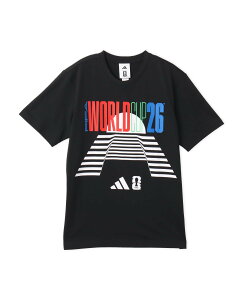 adidas adidas WORLD CUP TOUR TEE �u���b�N �A�g���X �g�b�v�X �J�b�g�\�[�ET�V���c �u���b�N�y���������z