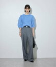 ブラッシュドアルパカハーフスリーブトップス