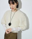 ブラッシュドアルパカハーフスリーブトップス