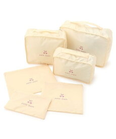 【SALE／40%OFF】petit main 【WEB限定】トラベルポーチセット6P ナルミヤオンライン インテリア・生活雑貨 トラベルグッズ パープル ネイビー ホワイト グリーン