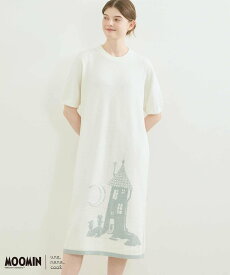 【SALE／30%OFF】une nana cool 【ムーミン】 MOOMIN * une nana cool なめらかふわふわワンピース ウンナナクール インナー・ルームウェア パジャマ ホワイト【送料無料】