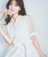 Noela 【追加生産】コットンレースシャツワンピース ノエラ ワンピース・ドレス シャツワンピース ホワイ…
