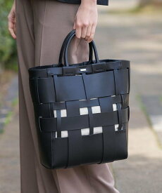 【SALE／30%OFF】DRESSTERIOR ウーヴンレザートートバック ドレステリア バッグ トートバッグ ブラック【送料無料】