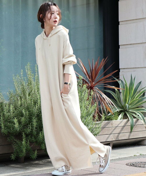 Coen 復刻 Web限定カラー サイズ Cvc裏起毛サイドスリットフーディーマキシワンピース パーカーワンピース Rakuten Fashion 楽天ファッション 旧楽天ブランドアベニュー Bk78