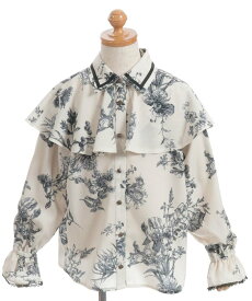 【SALE／50%OFF】axes femme kids クラシカルケープブラウス アクシーズファム トップス シャツ・ブラウス ベージュ