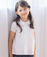 Tartine et Chocolat コットンシャンブレー襟付きパフスリーブブラウス(100~140cm) ベベ オンライン スト…