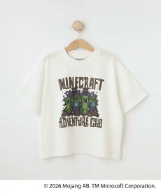 SHOO・LA・RUE 【マインクラフト】アソートプリント半袖Tシャツ シューラルー トップス カットソー・Tシャツ ホワイト ブラック