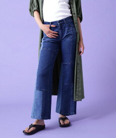 AVIREX REMAKE DENIM SEMI FLARE WITH PRINT アヴィレックス パンツ その他のパンツ ブルー ブラック【送料無料】