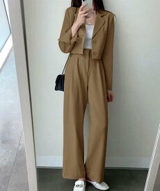 【SALE／34%OFF】miniministore テーラードジャケット パンツスーツセット ミニミニストア トップス アンサンブル ブラウン ホワイト ピンク ベージュ ブラック【送料無料】