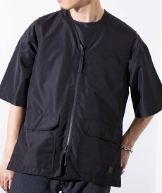 【SALE／50%OFF】GLOSTER 【TAION/タイオン】ミリタリー Ripstop Vネックジップリバーシブルベスト ユニセックス フレディ アンド グロスター トップス ベスト・ジレ ネイビー ブラック グリーン