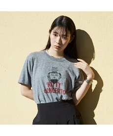 NOMINE 【RUSSELL/ラッセル別注】 CAT/猫 モチーフ Tシャツ ノミネ トップス カットソー・Tシャツ ホワイト グレー【送料無料】