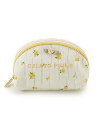 【SALE／30%OFF】gelato pique リトルローズ柄針抜きミニポーチ ジェラートピケ 財布・ポーチ・ケース ポーチ イエロー ピンク