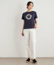 【コットン100%/洗える】リースフローラル プリントTシャツ