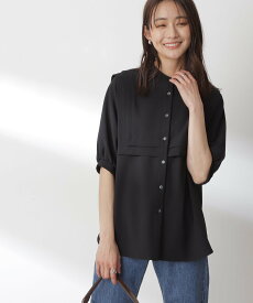 【SALE／20%OFF】N. Natural Beauty Basic ダブルカラーブラウス エヌ ナチュラルビューティーベーシック* トップス シャツ・ブラウス ブラック ホワイト ブルー グリーン【送料無料】