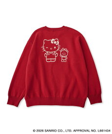 ROPE' PICNIC 【ROPE' PICNIC*ハローキティ】ジャガードニットプルオーバー ロペピクニック トップス ニット グレー ブラウン ベージュ【送料無料】