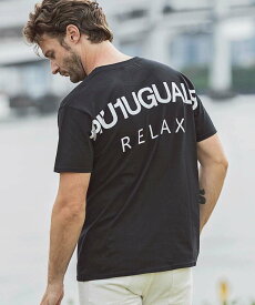 1PIU1UGUALE3 RELAX (M)1PIU1UGUALE3 RELAX/UST-814W バックロゴプリントTシャツ シフォン トップス カットソー・Tシャツ ホワイト ブラック グレー グリーン ネイビー ピンク【送料無料】