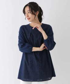 【SALE／50%OFF】HIROKO BIS ロゴレースカットソージョイントチュニック ヒロコ ビス ワンピース・ドレス チュニック ネイビー グリーン【送料無料】