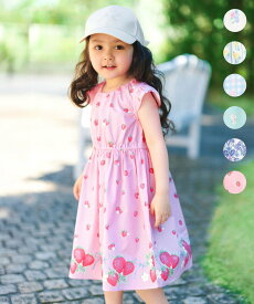 【SALE／20%OFF】ANY KIDS 【綿100%】ひんやり サマーワンピース エニィ ワンピース・ドレス ワンピース ブルー ピンク グリーン ベージュ