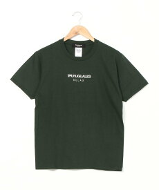1PIU1UGUALE3 RELAX (M)1PIU1UGUALE3 RELAX/UST-813W フロントロゴプリントTシャツ シフォン トップス カットソー・Tシャツ グレー ブラック ホワイト ブルー ネイビー グリーン ピンク【送料無料】