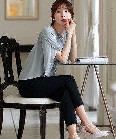 PourVous スリーブパンツドレス結婚式オケージョンドレス同窓会パーティードレスお呼ばれ プールヴー ワンピース・ドレス ドレス ベージュ ネイビー【送料無料】