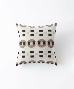 TRICOTE CIRCLE GEOMETRIC CUSHION COVER �g���R�e �C���e���A�E�����G�� �N�b�V�����E�N�b�V�����J�o�[ �z���C�g �O���[�y���������z