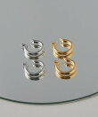 【 金属アレルギー対応 】 シンプルリングフープピアス