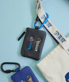 ear PAPILLONNER 【PEZ(ペッツ) ×ear】《牛革》カラビナ付きパス&キーケース イア パピヨネ 財布・ポーチ・ケース その他の財布・ポーチ・ケース ブラック シルバー ネイビー ブルー グレー【送料無料】