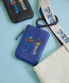 ear PAPILLONNER 【PEZ(ペッツ) ×ear】《牛革》カラビナ付きパス&キーケース イア パピヨネ 財布・ポーチ・ケース その他の財布・ポーチ・ケース ブラック シルバー ネイビー ブルー グレー【送料無料】