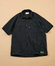 別注 フィッシングポケット ショートスリーブ シアサッカー スピンドル チェックシャツ