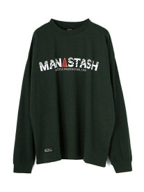 LHP MANASTASH/マナスタッシュ/CHILLIMESH L/S TEE/ロゴロンT エルエイチピー トップス カットソー・Tシャツ ブラック ホワイト グリーン【送料無料】