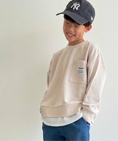 【SALE／45%OFF】ikka 【キッズ】ポケ付き裾レイヤードトレーナー(100~160cm) イッカ トップス カットソー・Tシャツ ベージュ グレー ブラウン