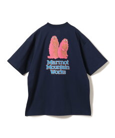 BEAMS Marmot * BEAMS / 別注 Animal T-shirt ビームス メン トップス カットソー・Tシャツ ホワイト ネイビー【送料無料】