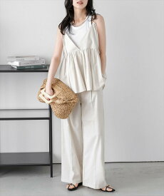 【SALE／46%OFF】La-gemme 前後2WAYビスチェ*パンツセットアップ ラジュール スーツ・フォーマル セットアップスーツ ブラウン ベージュ ブラック【送料無料】