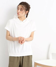 【SALE／10%OFF】SHOO・LA・RUE 【接触冷感】手軽に抜け感コーデ!抜け衿トップス シューラルー トップス カットソー・Tシャツ ブラック ホワイト グリーン ブラウン ベージュ