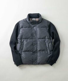 【SALE／20%OFF】GOTAIRIKU 【ダウン80%使用】ニットスリーブ ダウンブルゾン ゴタイリク ジャケット・アウター ダウンジャケット・ダウンベスト ネイビー ブラック【送料無料】